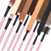 12pcs Pro Makeup Brushes Face Powder Eyebrows Eyeliners Lip Pencil Brush Bag