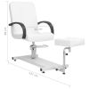 Massage Chair with Footrest White 50"x23.6"x38.6" Faux Leather