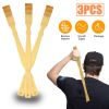 3pcs Natural Bamboo Back Scratcher Long Handle Pick Itch Relief Handcraft Tools