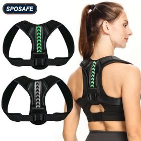 Adjustable Back Shoulder Posture Corrector Belt Clavicle Spine Support Reshape Your Body Home Office Sport Upper Back Neck Brace (Color: Grey Orange, size: 3XL-weight 135-150KG)